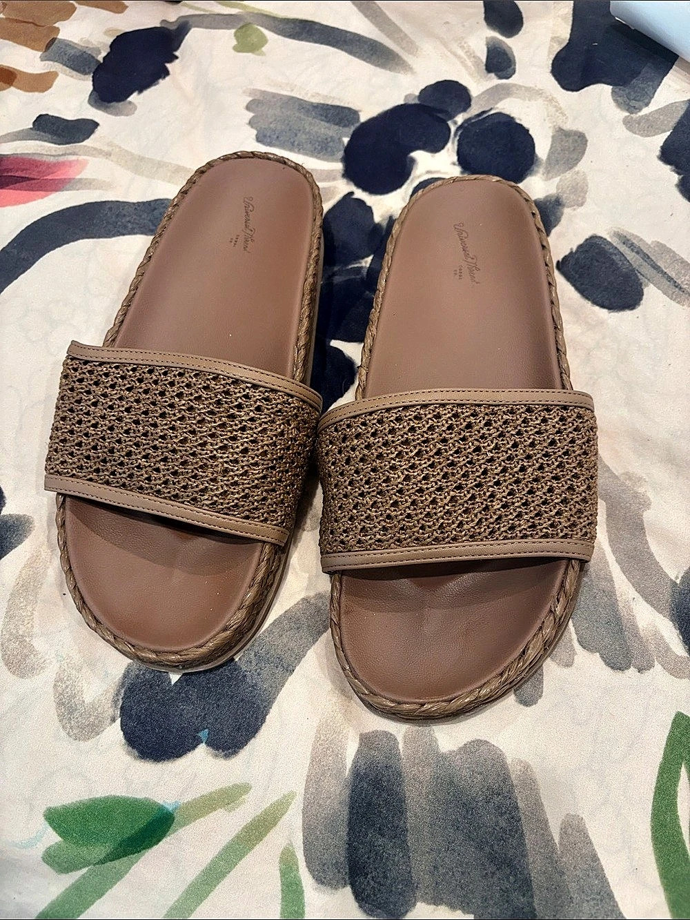 Universal Thread Brown Woven Strap Sandals